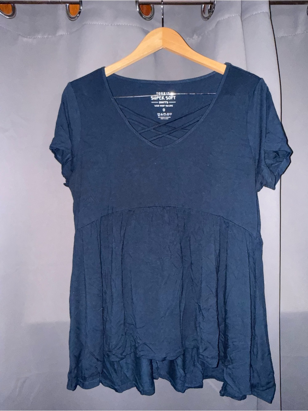 torrid Navy Crisscross Babydoll Tunic